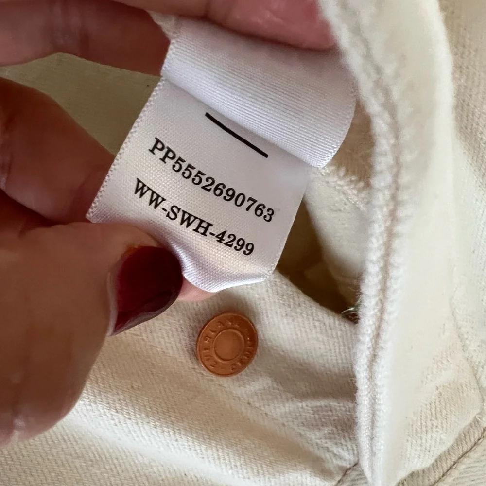 Everlane Short Sleeve‎ Denim Coveralls in Bone Size 4